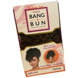 Vivica A Fox Bang-N-Bun Curly Hairpiece Wig P4/27/30 NWT New